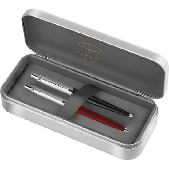 Parker Jotter Original Set Στυλό & Μεταλλική Κασετίνα Μπλε Μελάνι Μαύρο & Κόκκινο 1171.6725.01